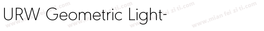 URW Geometric Light字体转换